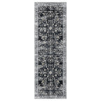 Yamaziot 2x6 Washable Hallway Runner Rug Non Slip Floral Carpet, Black