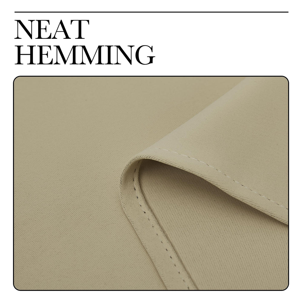 NICETOWN Thermal Insulated Grommet Room Darkening Curtains/Draperies/Panels for Bedroom (Cocoa Eggnog, 2 Panels, W42 x L63 inches)