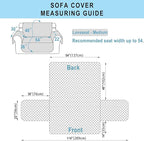 Reversible Loveseat Sofa Covers Couch Cover Furniture Protector(Loveseat,Dark Blue/Light Grey)