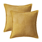 MIULEE Decorative Throw Pillow Covers for Couch 20x20 Inch Gold 2 Pack