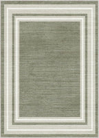 OPPODREAM Border Soft Area Rugs 5x7, Washable Brown Rug with Non Slip Backing, 5 x 7 Faux Cashmere Low-Pile 5x7 Carpet