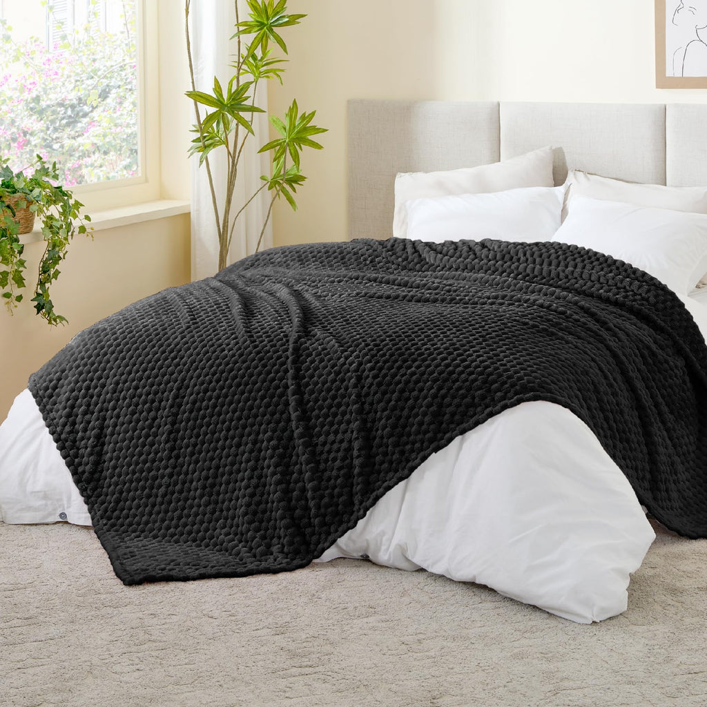 BEDELITE Black King Blanket for Bed, Soft Cozy Gifts for Women, 108 * 90