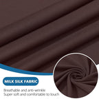 hyha Milk Silk Couch Cushion Covers, Soft Magic Sofa Covers Washable for 2 Cushion Couch, Stretch Sectional Outdoor Cushion Covers for Patio Furniture with Elastic Bottom(Medium, Chocolate)