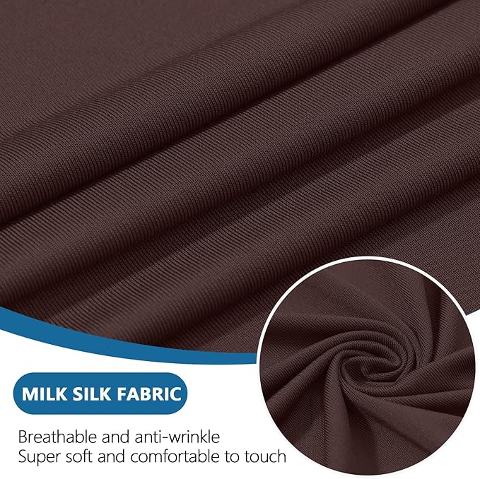 hyha Milk Silk Couch Cushion Covers, Soft Magic Sofa Covers Washable for 3 Cushion Couch, Stretch Sectional Outdoor Cushion Covers for Patio Furniture with Elastic Bottom(3 Packs, Chocolate)