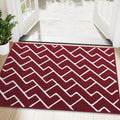 OLANLY Front Door Mat, Non-Slip Rubber Backing, Dirt Resistant and Absorbent, Washable, Easy to Clean Low-Profile Indoor Doormat for Back Door, Entryway, Inside Entrance, 48x32, Burgundy