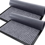 OLANLY Front Door Mat Indoor Outdoor Entrance, 2-Pack 71 x 23 Inch, Waterproof Heavy Duty Doormat, Fade Resistant, Low Profile, Easy Clean Patio Porch Welcome Floor Mats for Entry, Light Gray