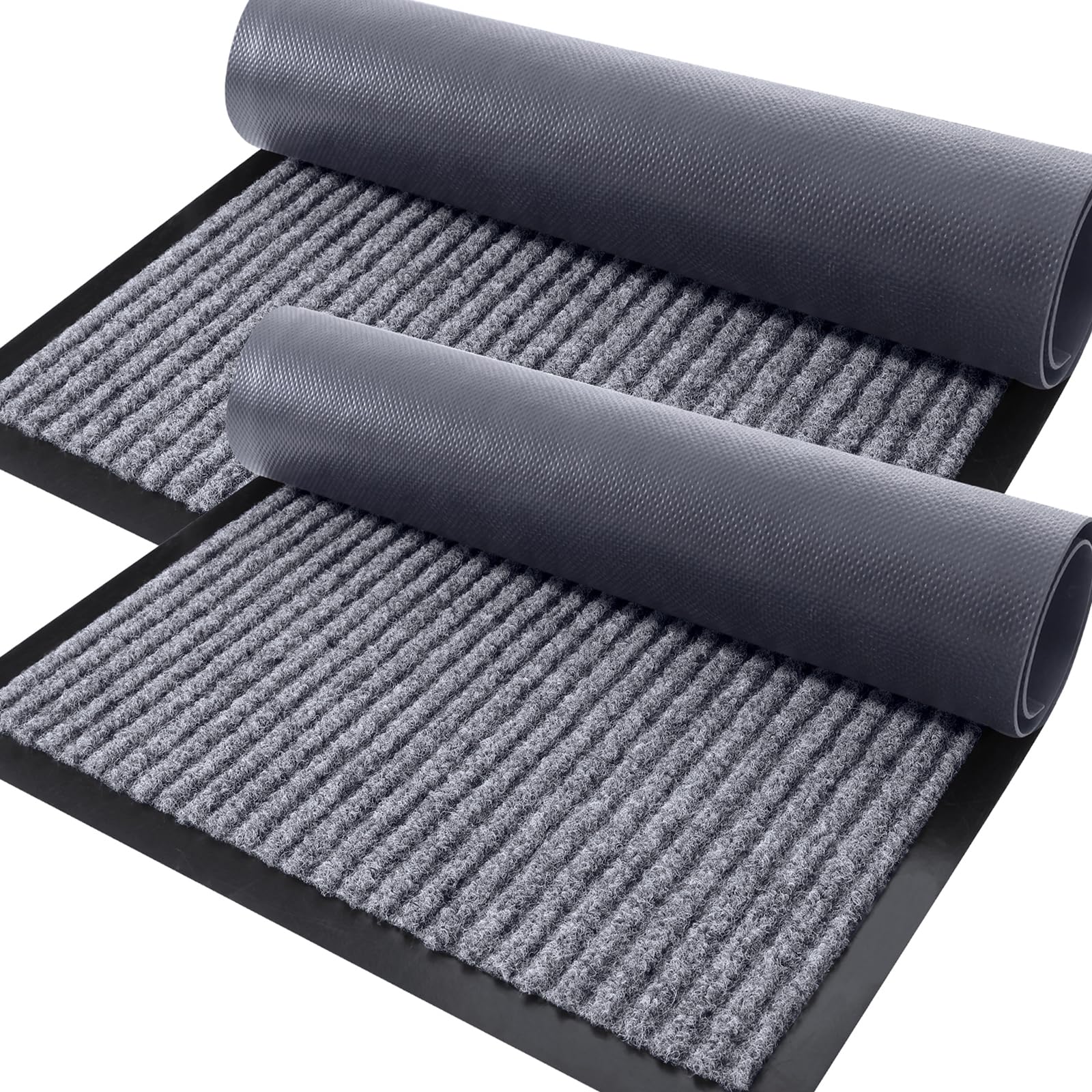 OLANLY 2-Pack Front Door Mats 71x23, Waterproof Heavy-Duty Doormats