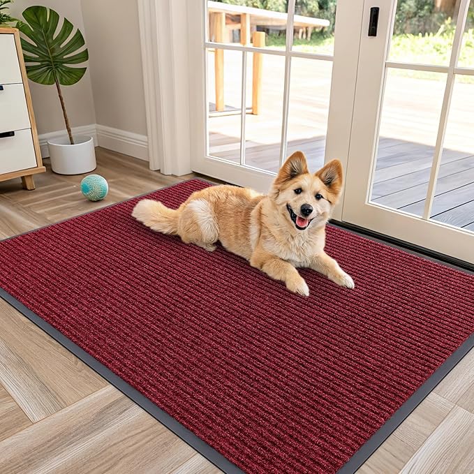 OLANLY Front Door Mat 47x30, Waterproof Heavy-Duty Indoor Outdoor Doormat