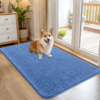 OLANLY Dog Door Mat for Muddy Paws 45x27, Super Absorbent Chenille Mud Mat