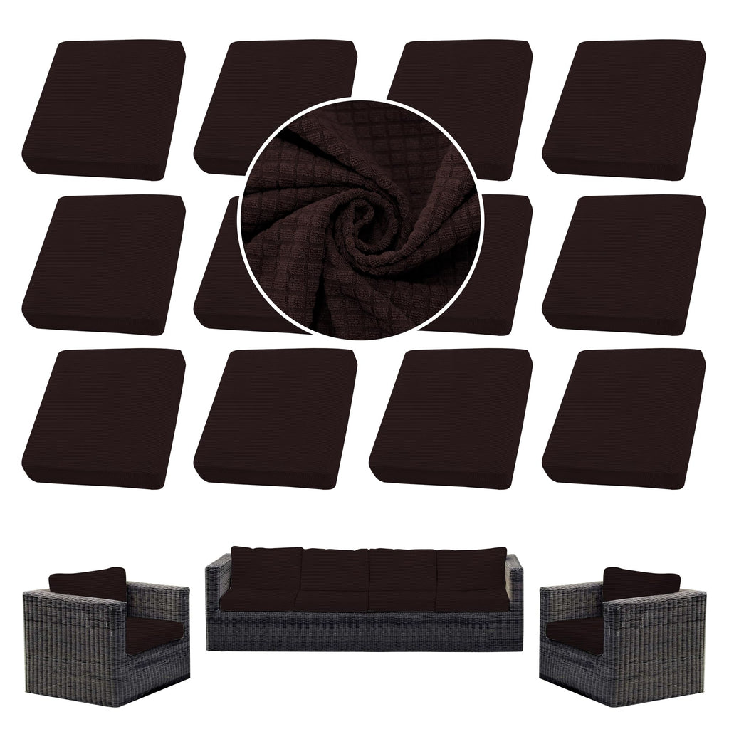 SUKAIKEQA 8PCS Patio Cushion Covers.Patio Furniture Couch SeatSlipcovers