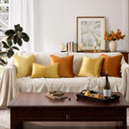 GIGIZAZA Golden Velvet Pillow Covers 22x22 Decorative Pillows Pack of 2