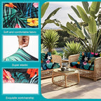 14Pcs Stretch Patio Cushion Covers,Outdoor Couch Covers Replacement,Outdoor Couch & Sofa Slipcovers,for Patio Furniture Cushion Covers,Washable Reusable Furniture Protector (Summer Night ,Cover Only)