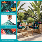 12 Piece Outdoor Cushion Covers, Patio Sofa Cushion Covers, Stretch Fit