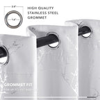 Deconovo Living Room Curtains 63 Inches Long, Blackout Curtains for Bedroom