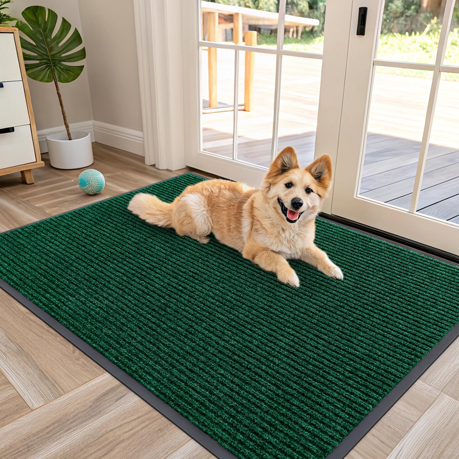 OLANLY Front Door Mat 47x30, Waterproof Heavy-Duty Indoor Outdoor Doormat