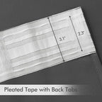 MIULEE Back Tab Grey Blackout Curtains 108 Inch Long 2 Panels Set for Living Room Bedroom Privacy, Rod Pocket/Pinch Pleated Extra Long Thermal Insulated Room Darkening Light Blocking Curtains/Drapes