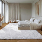 ONASAR White 6x9 Area Rugs for Living Room Bedroom, Large Fluffy Bedside Throw Rug, Soft Plush Shaggy Fuzzy Floor Carpet for Nursery Kids Girls Boys Teen Dorm Home Office Decor Aesthetic