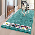 Muddy Mat® | Super Absorbent Door Mat Indoor, Microfiber Quick Dry Chenille Entryway Rug, Non-Slip Front Door Mat, Indoor Mats for Entryway, Machine Washable Pet Rug, Teal 24" x 120"