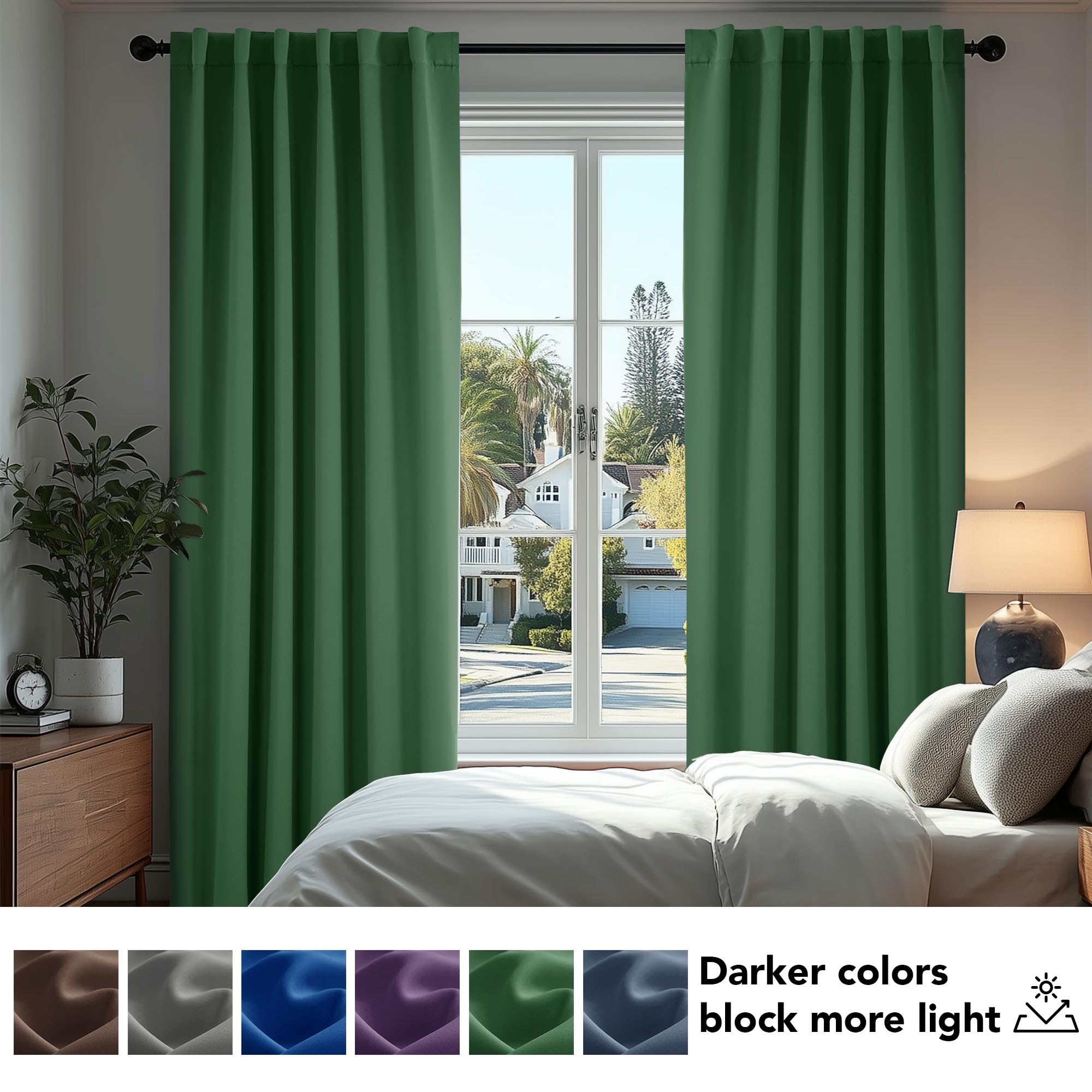 Deconovo Blackout Curtains for Bedroom, Living Room Curtains 54 Inches Long