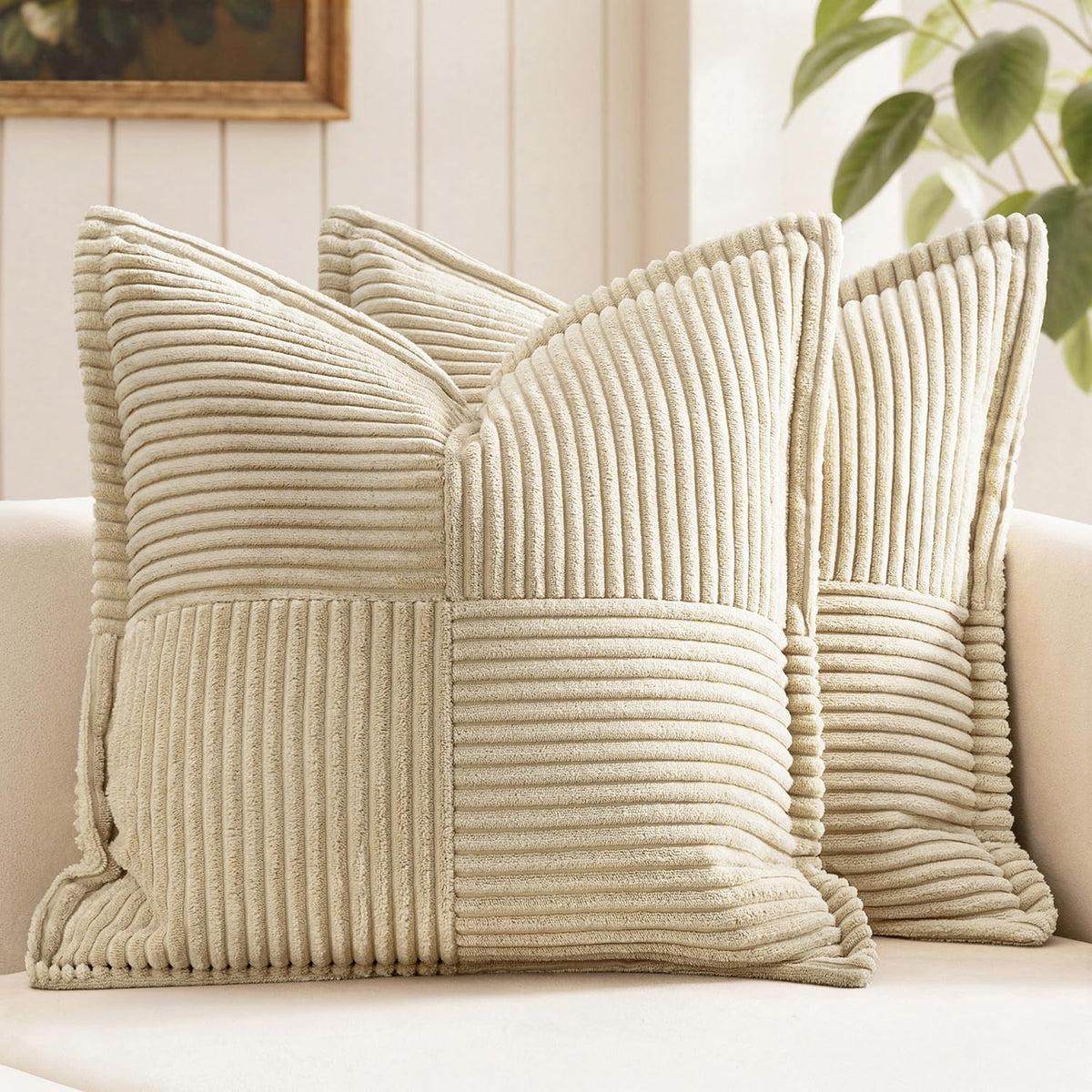 MIULEE Decorative Throw Pillow Covers for Couch 16x16 Inch Dustyblue 2 Pack