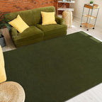 Amearea Modern Area Rugs for Bedroom Living Room, 4x6 Feet Olive Green Thickened Memory Foam Rug, Fluffy Indoor Washable Rugs Non Slip Minimalist Carpet for Kids Boys Girls Dorm Nursery Room Decor