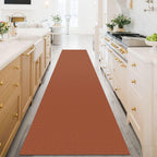 KOZYFLY Extra Long Runners for Hallways 3x16 ft Washable Kitchen Runner Non Slip Rubber Backed Hallway Rug Cotton Entryway Runner Rug Floor Carpet for Indoor Hall, Kitchen, Stair, Orange/Tan
