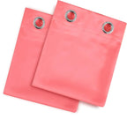 LEMOMO Blackout Curtains 38 x 54 inch/Coral Curtains Set of 2 Panels/Thermal Insulated Room Darkening Bedroom Curtains
