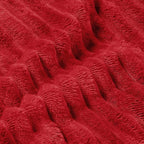 BEDELITE Fleece Throw Blanket for Couch – 3D Ribbed Jacquard Soft and Warm Decorative Fuzzy Blanket – Cozy, Fluffy, Plush Lightweight Red Throw Blankets for Bed, Sofa, 50x60 inches