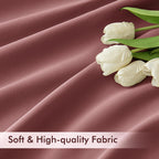 MIULEE Dusty Rose Back Tab Blackout Curtains 52x108 Inch Long 2 Panels Set