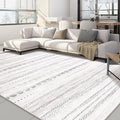 Nakagishi 8x12 Area Rugs Living Room: Washable Boho Large Neutral Soft Farmhouse Rug Stain Resistant Modern Moroccan Non-Slip Indoor Floor Carpet for Bedroom Nursery Kids Playroom Office- Gray