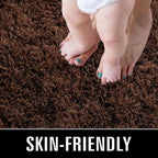 TWINNIS Super Soft Shaggy Rugs Fluffy Carpets, 5x8 Feet, Indoor Modern Plush Area Rugs for Living Room Bedroom Kids Room Nursery Home Decor, Upgrade Anti-Skid Rectangular Fuzzy Rug, Brown