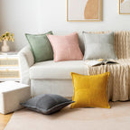 MIULEE Decorative Throw Pillow Covers for Couch 20x20 Light Olive Green