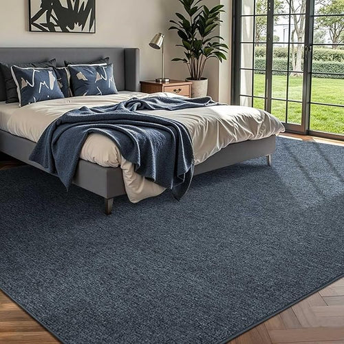 5x7 Grey Blue/White Area Rug Non-Slip Washable Soft for Living Room Bedroom