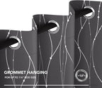 Deconovo Living Room Curtains 84 Inches Long, Blackout Curtains for Bedroom