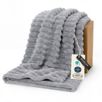 Bedsure Soft Light Grey Throw Blanket for Couch Decor Gifts 50"x70"