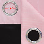 Pink and Grey Ombre Blackout Curtains for Bedroom 45 Inch Long 2 Panels