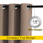 NICETOWN Blackout Curtains 78 inch Length 2 Panels Set - Grommet Thermal Insulated Room Darkening Doorway Curtains Sound & Light Blocking for Bedroom/Living Room, Cappuccino, W52 x L78
