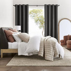 NICETOWN Room Darkening Draperies Curtains Panels, 2 Panels Grey W52 x L90