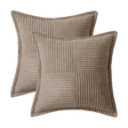 MIULEE Decorative Throw Pillow Covers for Couch 20x20 Inch Light Brown