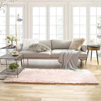 Ashler faux fur rug, Fluffy Shaggy Area Rug Ultra Soft 2.2 x 6 Feet Rectangle Fur Rug, Pink Fuzzy Rug Machine Washable Shag Rug, Nursery Decor Throw Rugs for Bedroom, kids room, Living Room