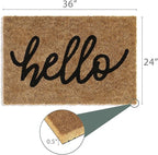 Barnyard Designs Doormat Welcome Mat for Outdoors, Large Front Door Entrance Mat, Brown (Hello, 36x24)