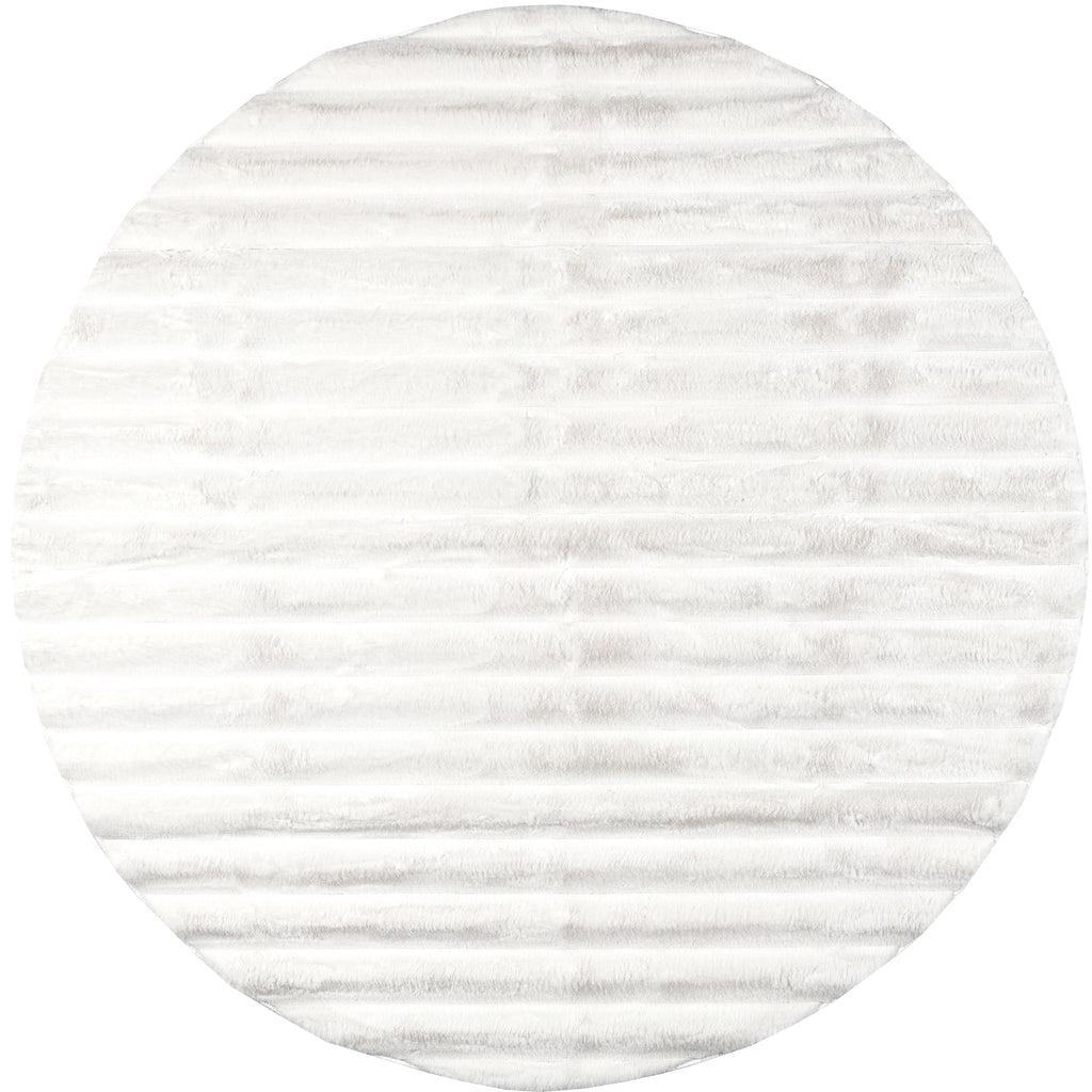nuLOOM Kai Off White Striped Washable Area Rug, 5' Round