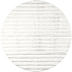 nuLOOM Kai Off White Striped Washable Area Rug, 5' Round