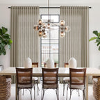 Mocha Linen Curtains 90 Inch Length 2 Panels Set for Living Room Rod Pocket Back Tab Window Drapes Light Filtering Modern Farmhouse Curtain 90 Inches Long for Dining Room Bedroom Nursery 52x90