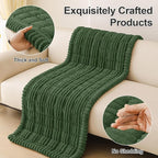 hyha Couch Covers for Dogs Washable, Non Slip Plush Dog Sofa Protectors, Fuzzy Pet Couch Covers for 3 Cushion Sofa Pet Friendly (Dark Green, 27.6" x 70.9")