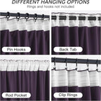 RYB HOME Purple Velvet Curtains 84 inches, Back Tab Soft Fabric Room Darkening Thermal Insulated Luxurious Home Decor Curtains for Living Room Bedroom, W 52" x L 84", 2 Panels Set