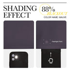 NICETOWN Blackout Curtain Panels for Bedroom, 2 Panels, W70 x L95-inch, Greyish Purple, Thermal Insulated Grommet Top Blackout Draperies and Drapes for Basement