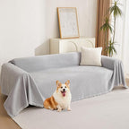 MYSKY HOME Sofa Cover for Dogs Washable for Sofa Boho Couch Cover, Cover for Sofa Couch Cover Blanket Thick Durable Sectional Couch Covers Furniture Protector, 71"x 150", Light Gery