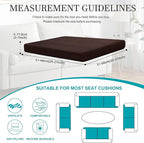 12Pcs Stretch Patio Cushion Covers,Outdoor Couch Covers Replacement,Outdoor Couch & Sofa Slipcovers,for Patio Furniture Cushion Covers,Washable Reusable Furniture Protector (Coffee,Cover Only)