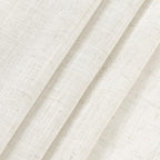 Nanspring Cream Semi Sheer Linen Curtains 73 Inch Length for Living Room Back Tab Rod Pocket Modern Farmhouse Coastal Decor Cotton Textured Gauze Curtains 73 Inches Long for Dining Room Office 52x73